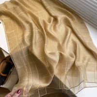 Women's Elegant Stripe Mulberry Silk Fleece Silk Scarves sku image 4