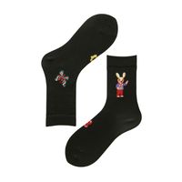 Women's Cartoon Style Animal Color Block Cotton Ankle Socks sku image 1