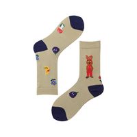 Women's Cartoon Style Animal Color Block Cotton Ankle Socks sku image 6