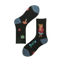 Women's Cartoon Style Animal Color Block Cotton Ankle Socks sku image 2
