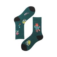 Women's Cartoon Style Animal Color Block Cotton Ankle Socks sku image 8