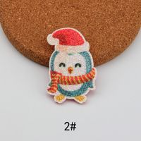 Estilo De Dibujos Animados Pingüino Calcetines Navideños Guirnalda Paño De Oro En Polvo Niños Broches sku image 2