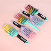 Bristle Hair Big Curved Comb Fine Teeth Comb Styling Curly Hair Plastic Shunfa Hair Vent Comb Slicked Back Hairstyle Comb Oil Head Comb main image 1