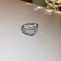 Süss Blume Metall Überzug Inlay Perle Zirkon Vergoldet Frau Offener Ring sku image 29