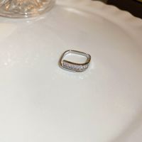 Glänzend Geometrisch Kupfer Inlay Zirkon Offener Ring sku image 9