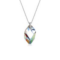 Fashion Geometric Austrian Crystal Sterling Silver Pendant Necklace 1 Piece sku image 2