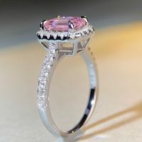 Cute Rectangle Sterling Silver Plating Zircon Rings 1 Piece main image 2