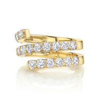 European And American Fashion Twisted Ring Non-fading Copper Gold Plated Zircon Design Sense Ring Ins Same Style Bracelet sku image 1