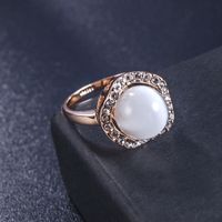 Alloy Fashion Geometric Ring  (rose Alloy White Stone-5) Nhlj3823-rose Alloy White Stone-5 sku image 7