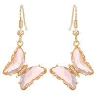 Wholesale Jewelry Butterfly Glass Cystal Pendant Earrings Nihaojewelry sku image 15