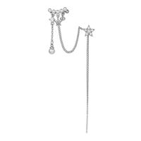 Fairy Style Star Brass Earrings Tassel Artificial Pearls Copper Earrings sku image 4