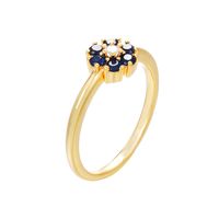 Two-tone Flower Ring Copper Zircon Cross-border Exclusive Fashion Ring sku image 8