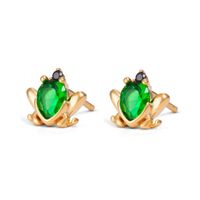 Fashion Small Animal Frog Octopus18k Real Gold Color Retaining Copper Earrings sku image 16