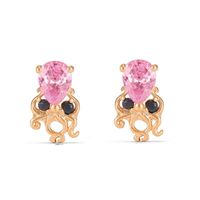 Pendientes De Cobre De Retención De Color Oro Real De Rana Octopus18k Animal Pequeño De Moda sku image 15