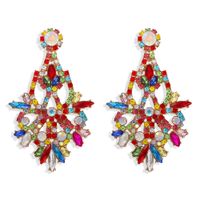 Fashion Full Diamond Acrylic Earrings Luxury Irregular Geometric Wild Earrings sku image 2