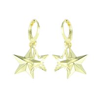 Korean Three-dimensional Eight-pointed Star Copper Earrings Wholesale Nihaojewelry sku image 2