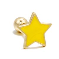 Classic Love Star Moon Earrings Screw Piercing Screw Ball Ear Studs sku image 49