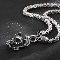 Retro Skull Ghost Stainless Steel Pendant Necklace 1 Piece main image 3