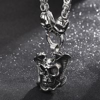 Retro Skull Ghost Stainless Steel Pendant Necklace 1 Piece main image 5