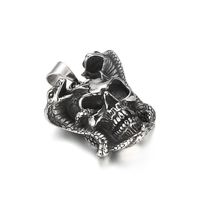 Retro Skull Ghost Stainless Steel Pendant Necklace 1 Piece sku image 1