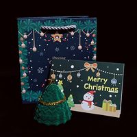 Cute Christmas Tree Santa Claus Snowman Cloth Jewelry Boxes 1 Piece sku image 5