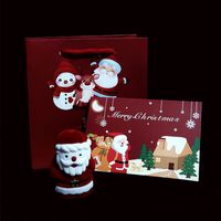 Cute Christmas Tree Santa Claus Snowman Cloth Jewelry Boxes 1 Piece sku image 4