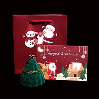 Cute Christmas Tree Santa Claus Snowman Cloth Jewelry Boxes 1 Piece sku image 3