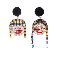 Funny Clown Alloy Enamel Women's Drop Earrings sku image 1