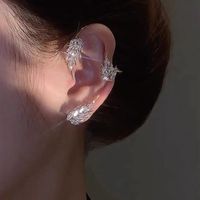Fashion Simple Style Flower Copper Plating Zircon Ear Clips main image 3
