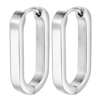 Fashion U Shape Stainless Steel Metal Earrings sku image 1