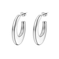 Simple Style U Shape Stainless Steel Plating Earrings sku image 1