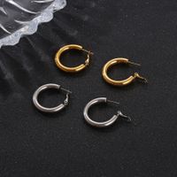 Fashion Round Stainless Steel Plating Earrings main image 4