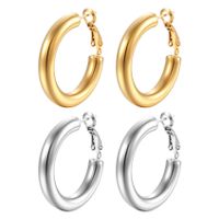 Fashion Round Stainless Steel Plating Earrings main image 1