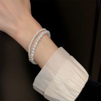 Retro Solid Color Imitation Pearl Women's Bracelets 1 Piece main image 2