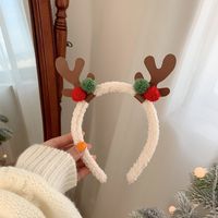 Nordic Style Cute Christmas Christmas Tree Santa Claus Antlers Flannel Hair Band sku image 27