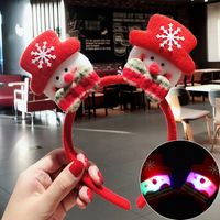 Nordic Style Cute Christmas Christmas Tree Santa Claus Antlers Flannel Hair Band sku image 26