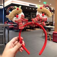 Nordic Style Cute Christmas Christmas Tree Santa Claus Antlers Flannel Hair Band sku image 4