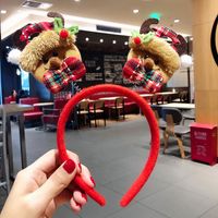 Nordic Style Cute Christmas Christmas Tree Santa Claus Antlers Flannel Hair Band sku image 5