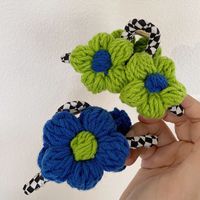 Fashion Flower Yarn Hair Claws 1 Piece main image 4