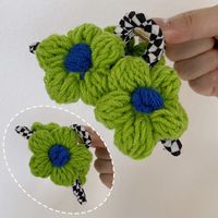 Fashion Flower Yarn Hair Claws 1 Piece sku image 2