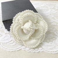 Sweet Flower Cloth Inlay Pearl Women's Brooches sku image 5