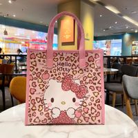 Women's Cute Cat Pu Leather Shopping Bags sku image 5