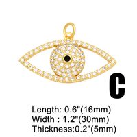 1 Pièce Le Cuivre Perles Artificielles Zircon L'Oeil Du Diable Fermer À Clé Mode sku image 3