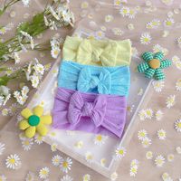 Mignon Couleur Unie Chiffon Noeud Papillon Bande De Cheveux main image 3