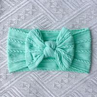 Cute Solid Color Cloth Bowknot Hair Band sku image 2