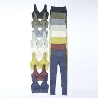 Fashion Solid Color Nylon Cotton Blend Tracksuit Vest Leggings main image 3