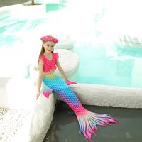 Fashion Mermaid Polyester Girls Clothing Sets main image 3