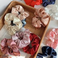 Fashion Solid Color Satin Pleated Hair Tie 1 Piece main image 1