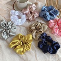 Fashion Solid Color Satin Pleated Hair Tie 1 Piece main image 3