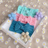 Mignon Couleur Unie Chiffon Noeud Papillon Bande De Cheveux main image 2